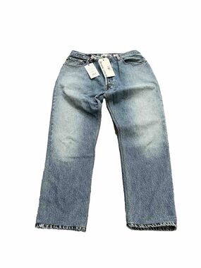 Re/Done Womens Blue Levi's High Rise Ankle Crop Size 30 NWT $395